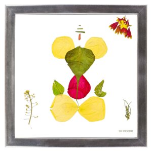 Lord Ganesha Roses and Peepal leaves Painting 8*8
