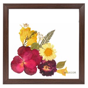 Rose Feverfew and Yellow Elder Wall Frame 8*8