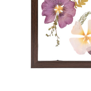 Multicolor Hollyhock Yellow Rose with Jatropha Customizable Wall Frame 8*12