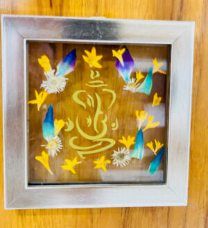 Ganesha WIth Orchid Wall Frame 4*4